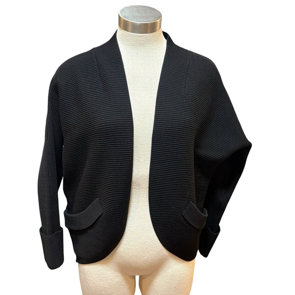 VTG Mollani 1960’s Womens Cardigan 100% Merino Wool Ribbed Germany Sz. 42 M/L
